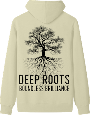 Khaki Hoodie Back View