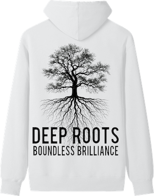 White Hoodie Back View